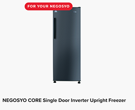 NEGOSYO CORE Single Door Inverter Upright Freezer